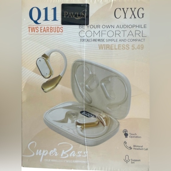 Pavun Other - Pavun Q11 TWS Wireless Over the Ear Earbuds with Charging Case NIP